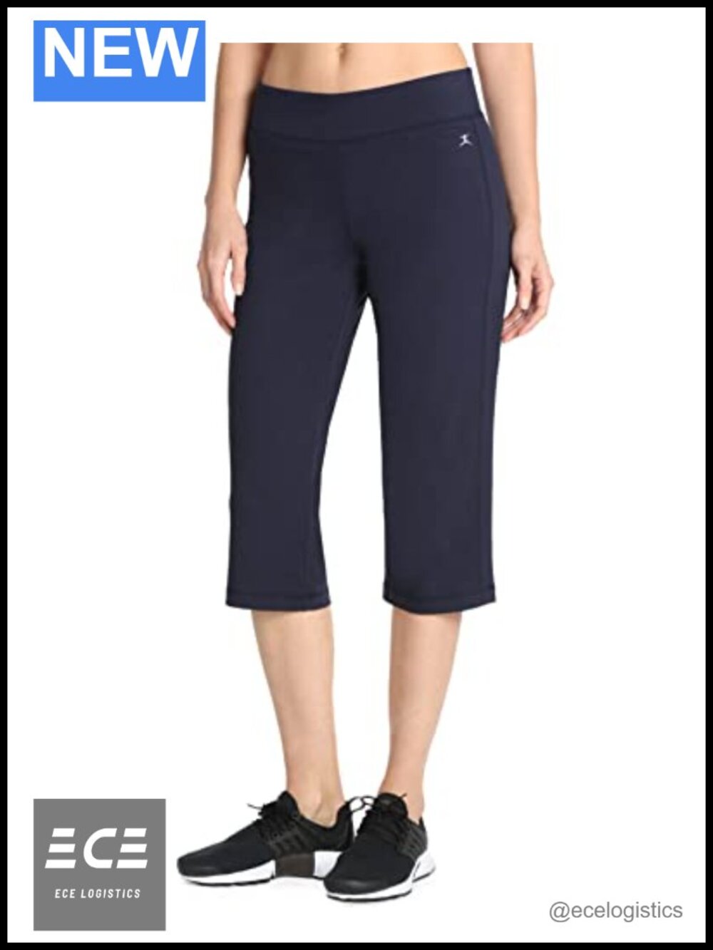 Sleek Fit Yoga Crop Pant 4-Way Stretch Straight Leg Pull-On